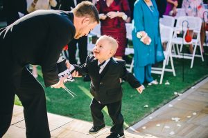 The cute little ring bearer